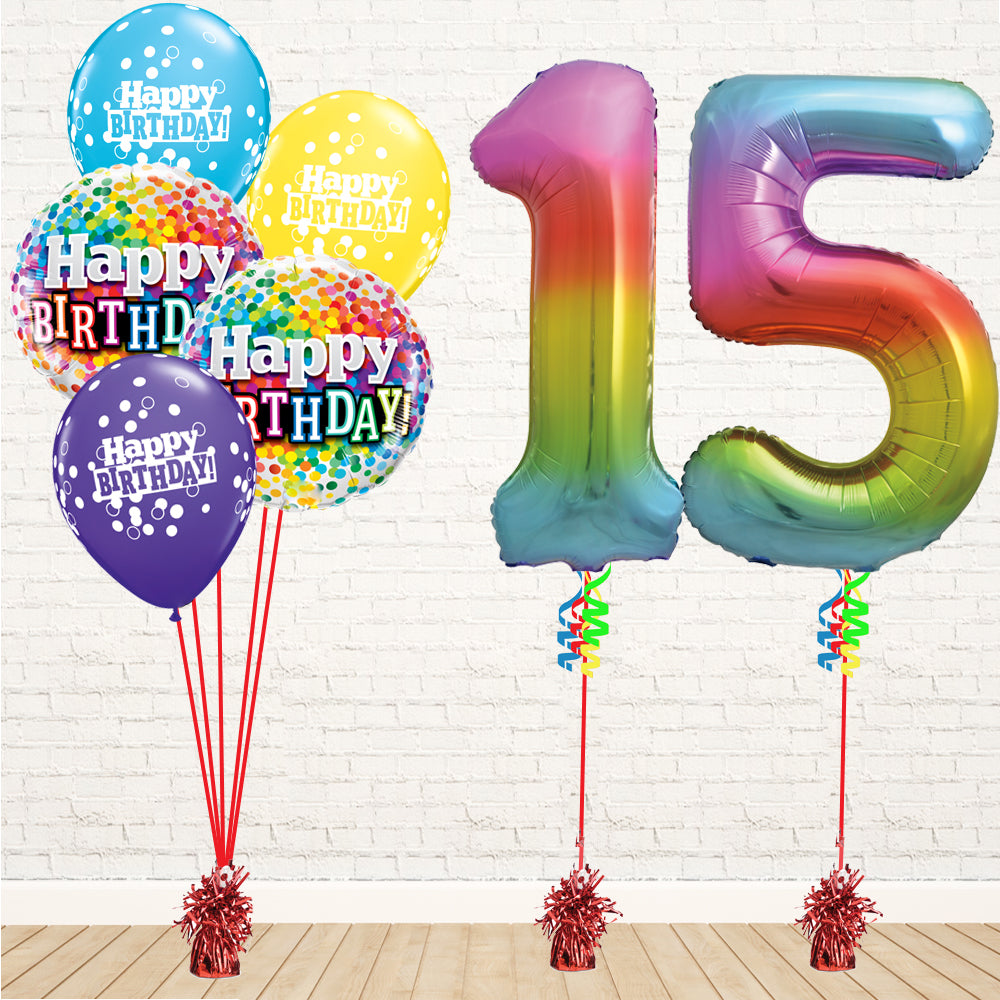 Jolly Rainbow Number Birthday Package - PartyFeverLtd