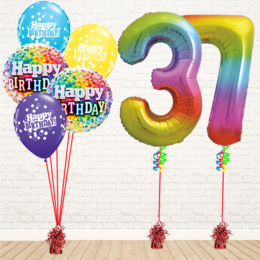 Jolly Rainbow Number Birthday Package - PartyFeverLtd