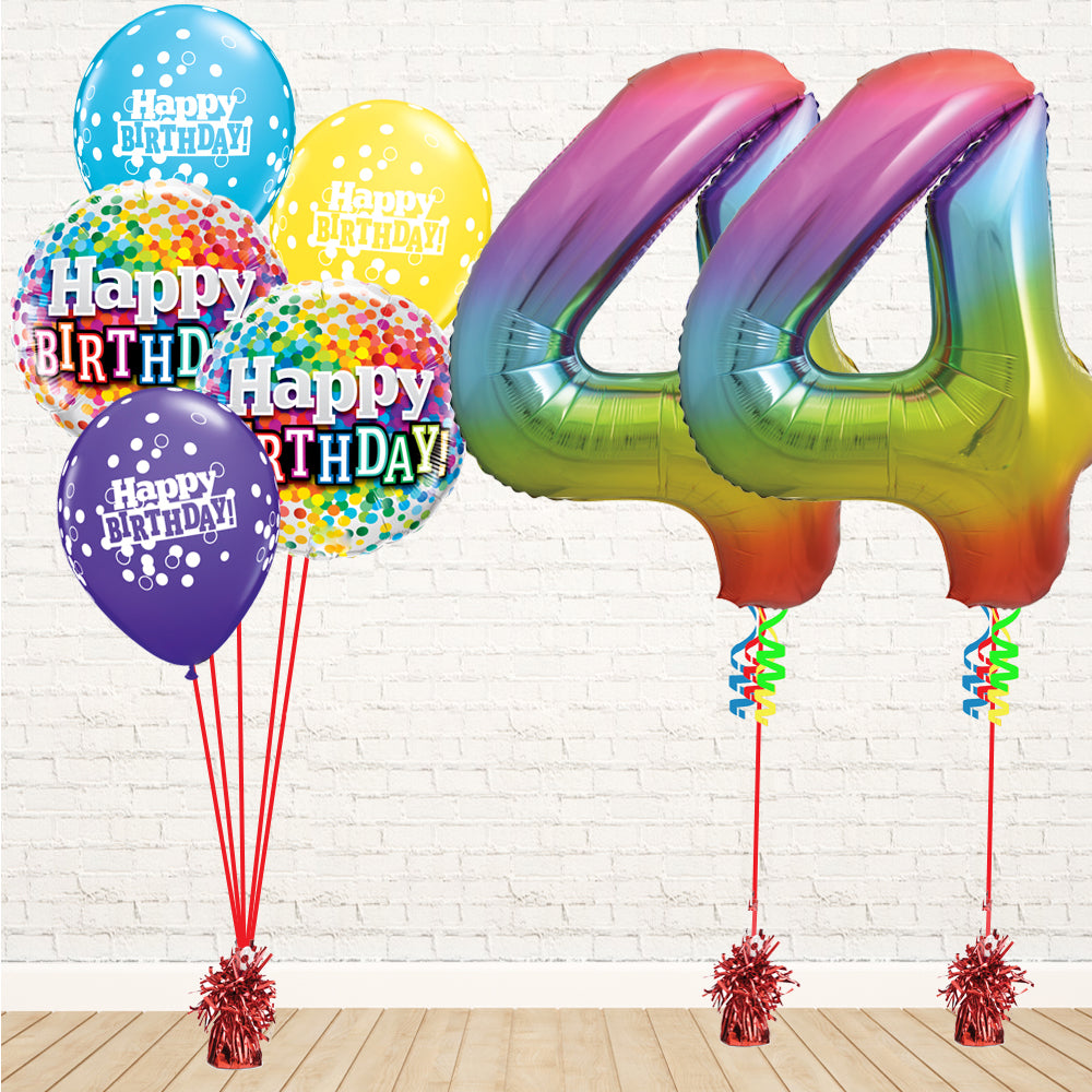 Jolly Rainbow Number Birthday Package - PartyFeverLtd