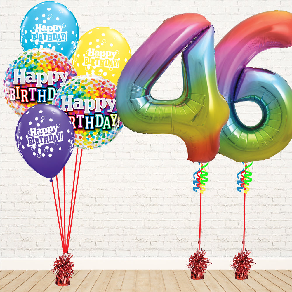 Jolly Rainbow Number Birthday Package - PartyFeverLtd