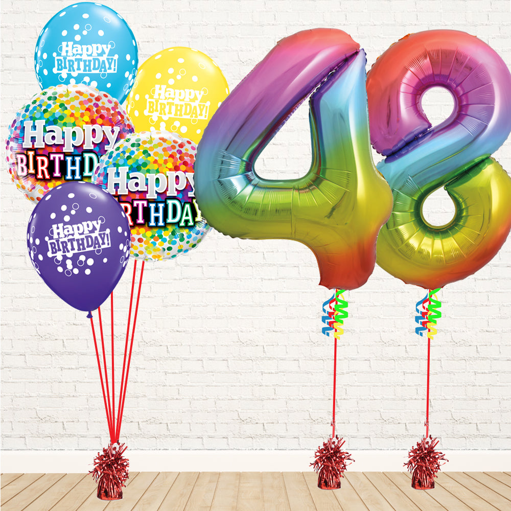 Jolly Rainbow Number Birthday Package - PartyFeverLtd