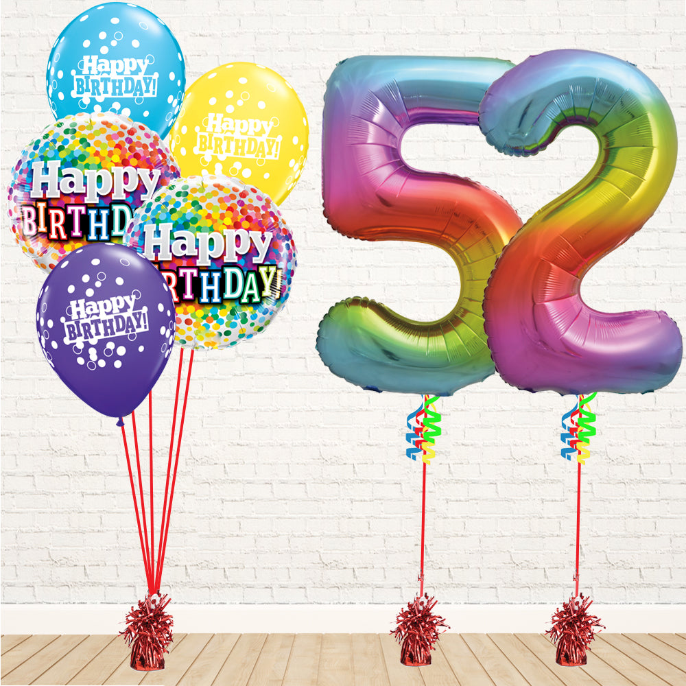 Jolly Rainbow Number Birthday Package - PartyFeverLtd