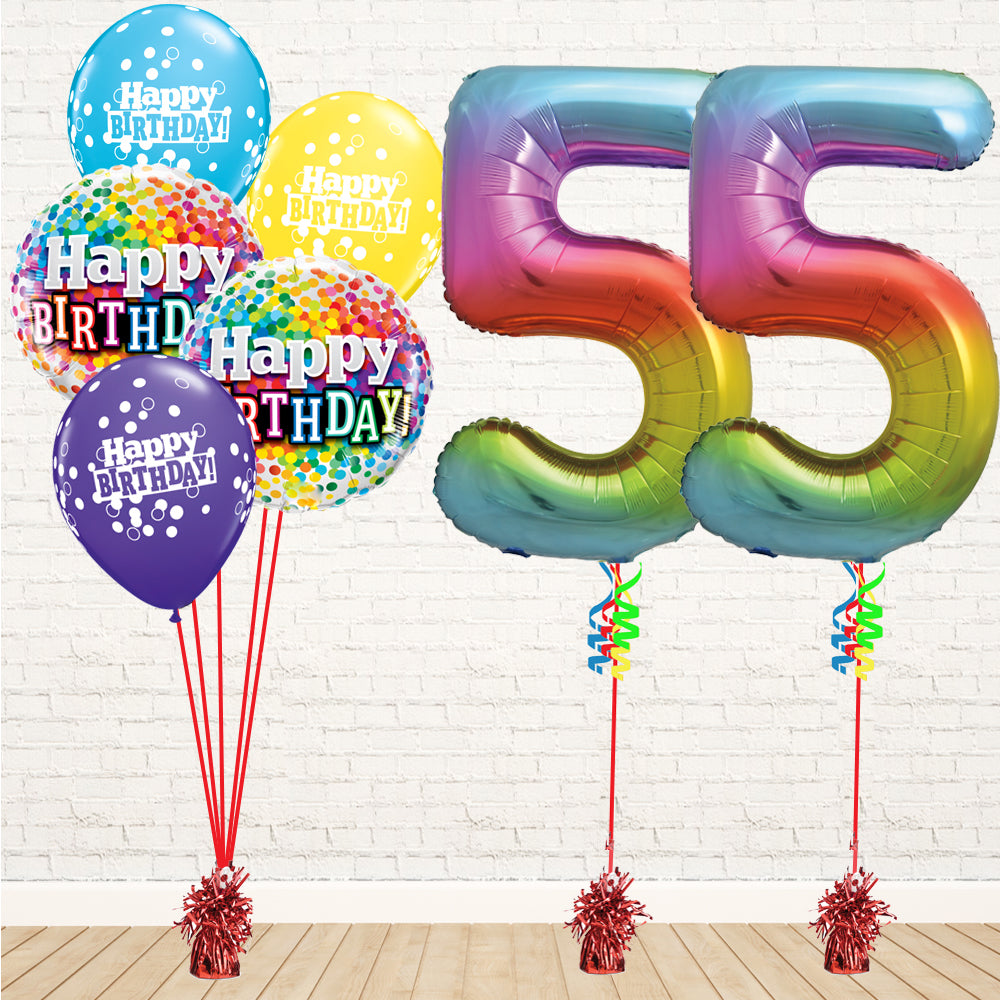 Jolly Rainbow Number Birthday Package - PartyFeverLtd