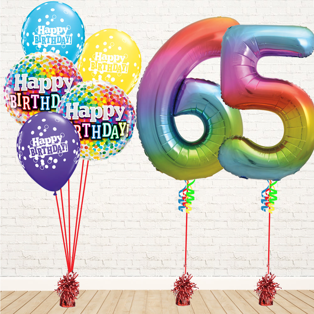 Jolly Rainbow Number Birthday Package - PartyFeverLtd