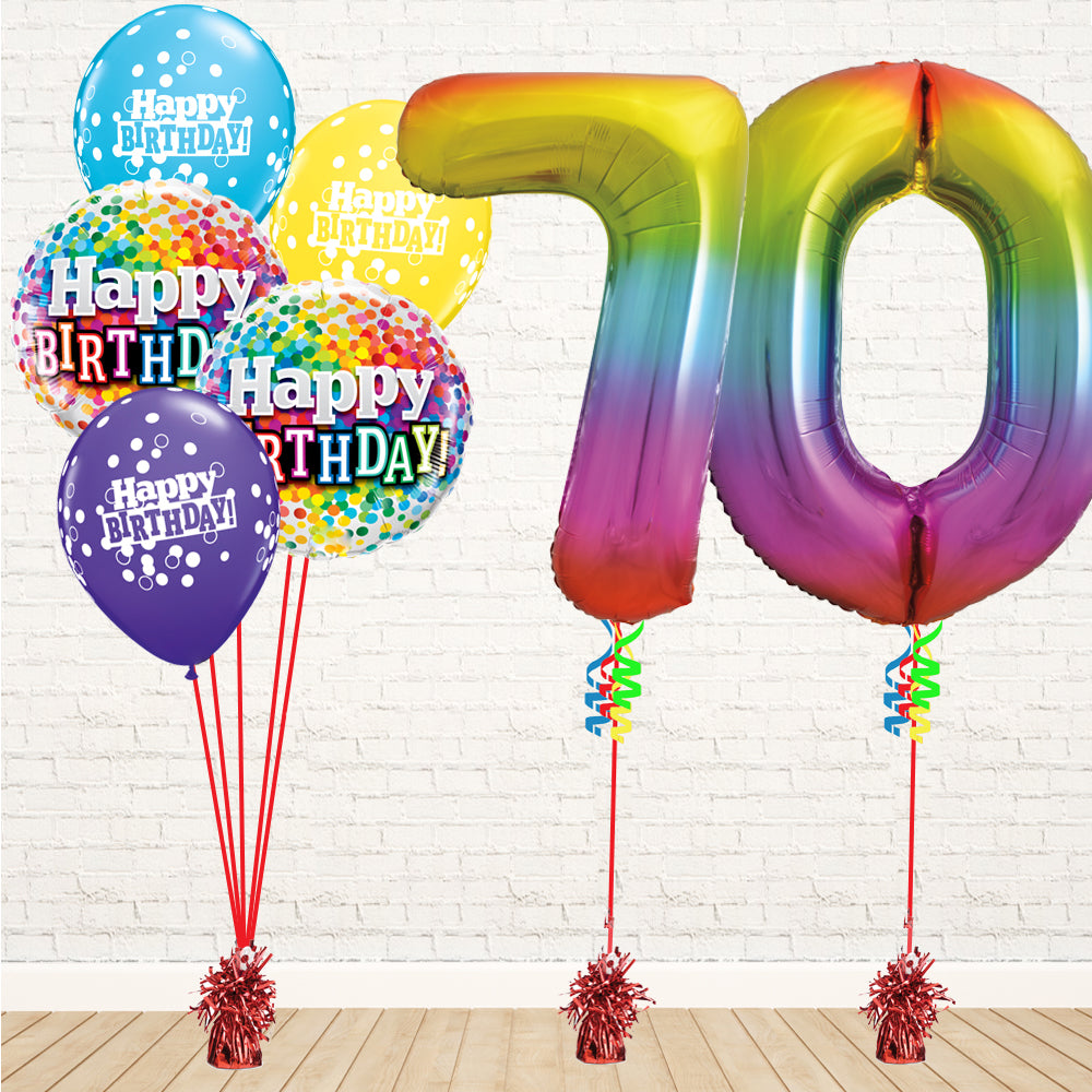 Jolly Rainbow Number Birthday Package - PartyFeverLtd