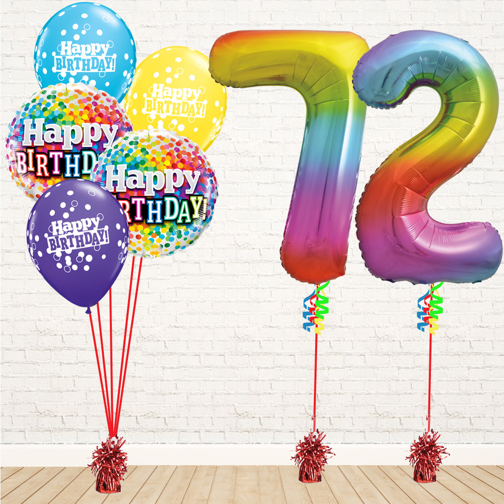 Jolly Rainbow Number Birthday Package - PartyFeverLtd