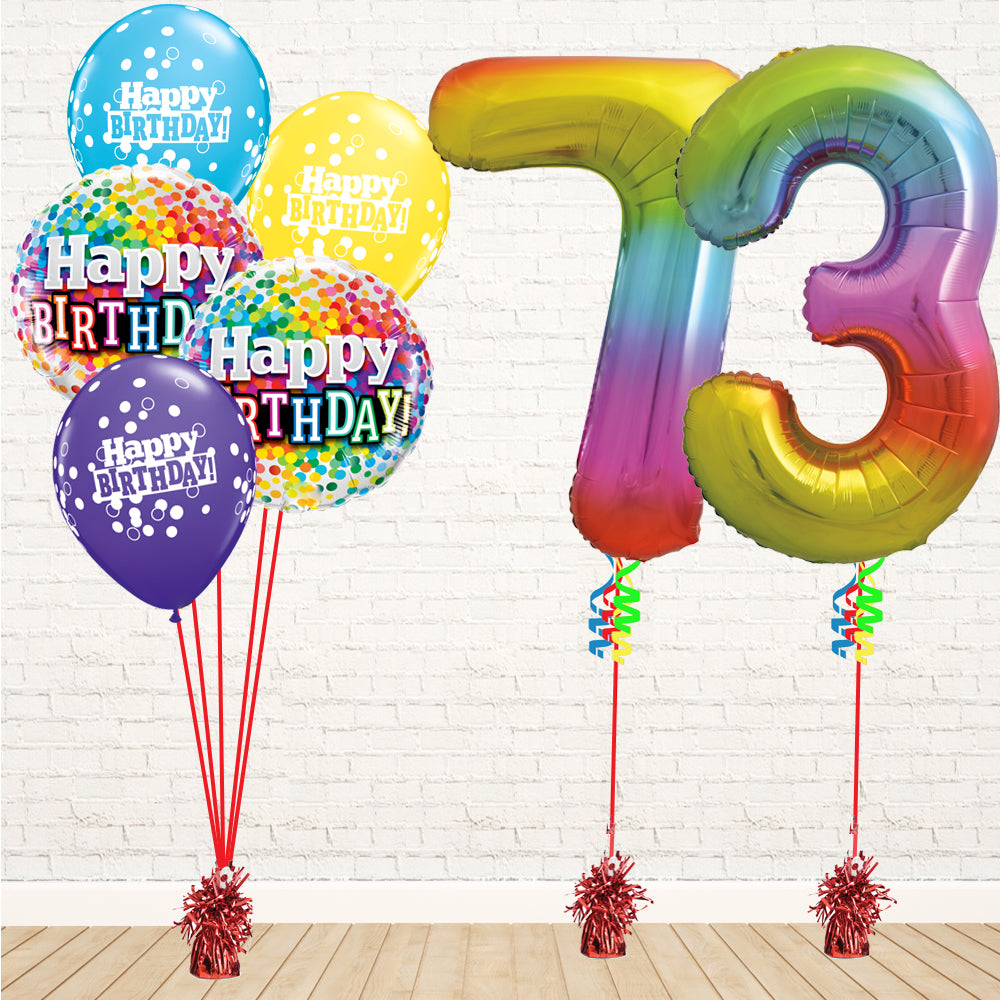 Jolly Rainbow Number Birthday Package - PartyFeverLtd