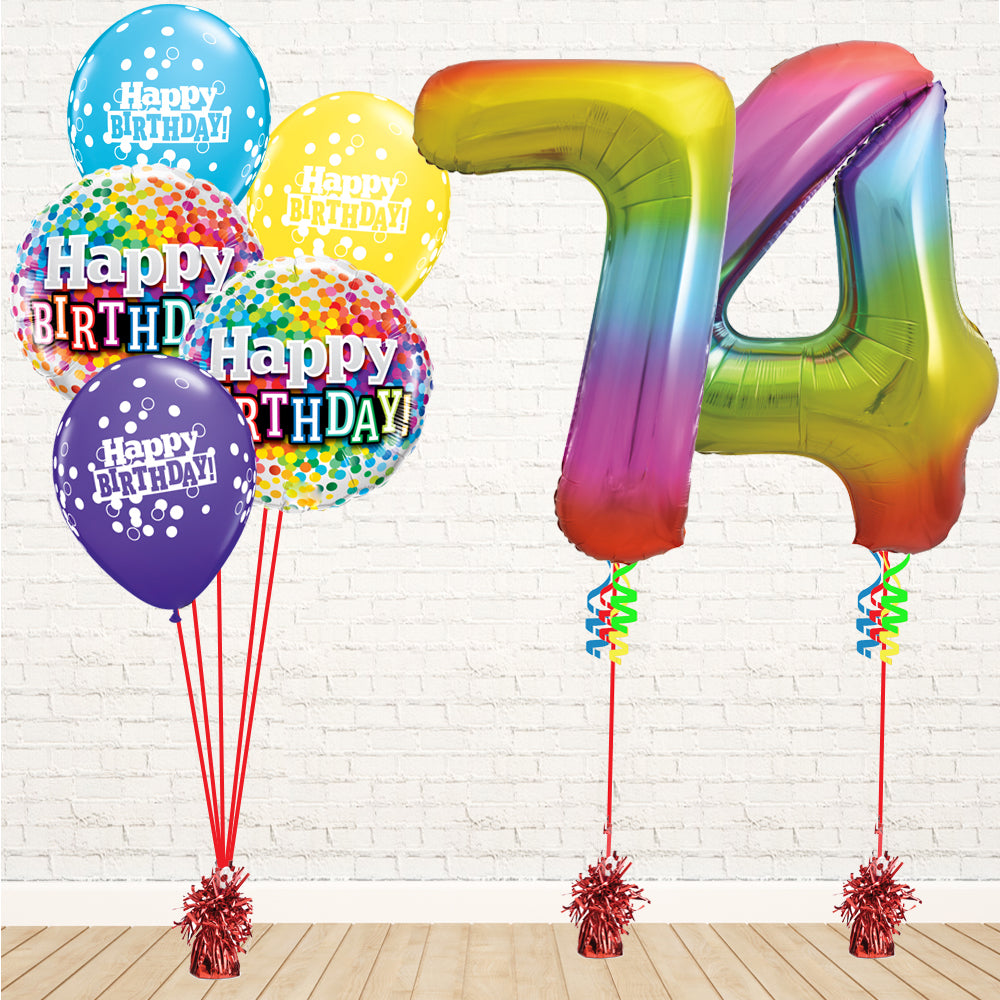 Jolly Rainbow Number Birthday Package - PartyFeverLtd