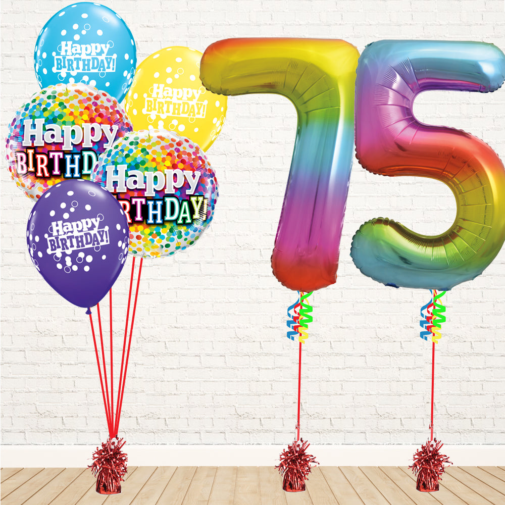 Jolly Rainbow Number Birthday Package - PartyFeverLtd