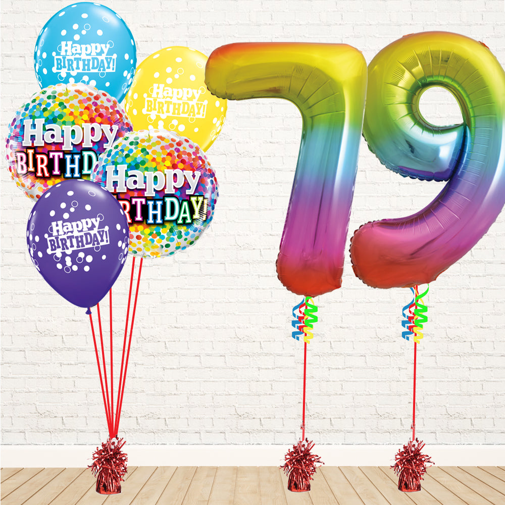 Jolly Rainbow Number Birthday Package - PartyFeverLtd