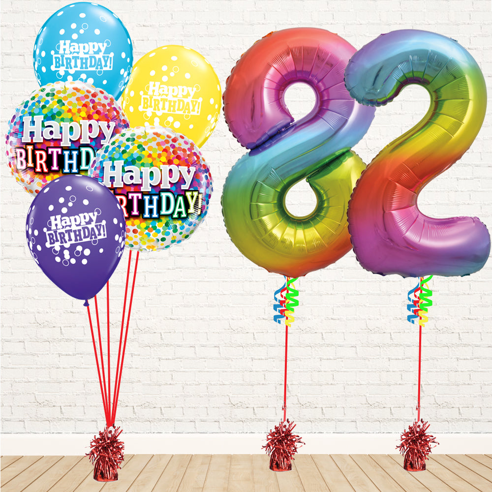 Jolly Rainbow Number Birthday Package - PartyFeverLtd