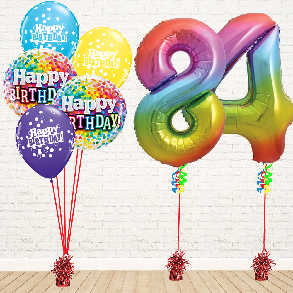 Jolly Rainbow Number Birthday Package - PartyFeverLtd