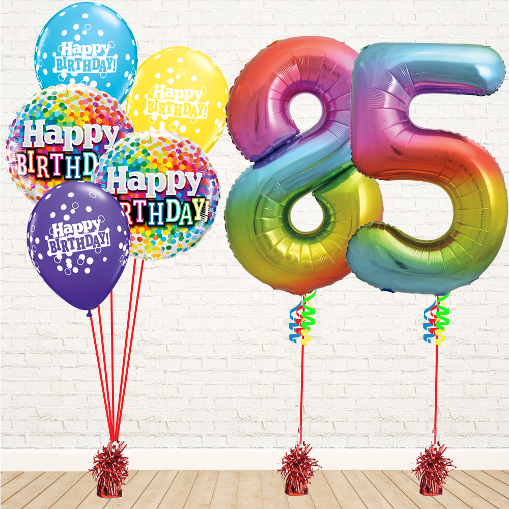 Jolly Rainbow Number Birthday Package - PartyFeverLtd