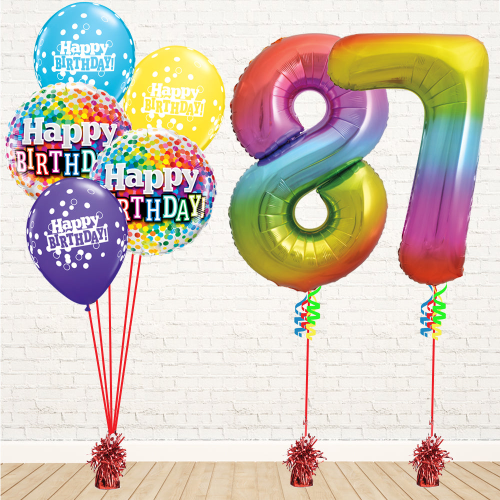 Jolly Rainbow Number Birthday Package - PartyFeverLtd