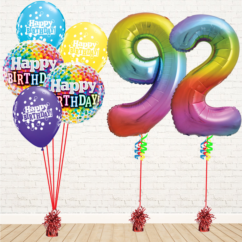 Jolly Rainbow Number Birthday Package - PartyFeverLtd