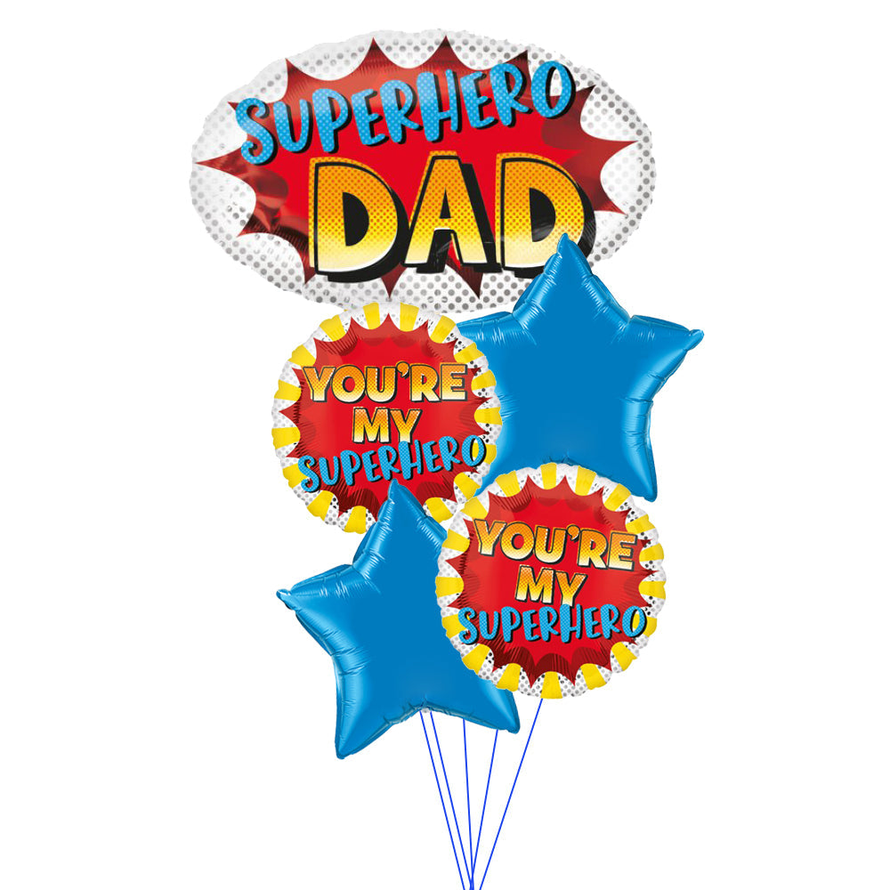 Classic Superhero Dad Balloon Bouquet