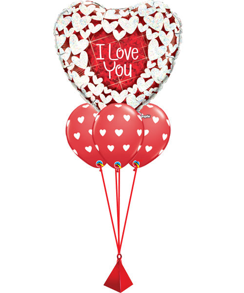 Supersize Valentine Heart Balloon Bouquet - PartyFeverLtd