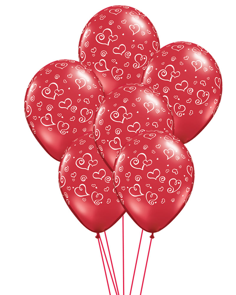 Swirl Heart Balloons - PartyFeverLtd