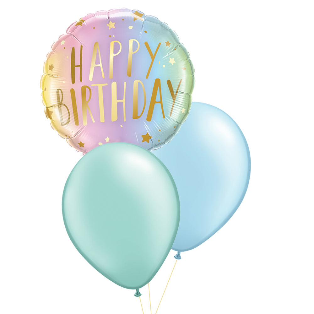 Pastel Ombre Birthday Balloon