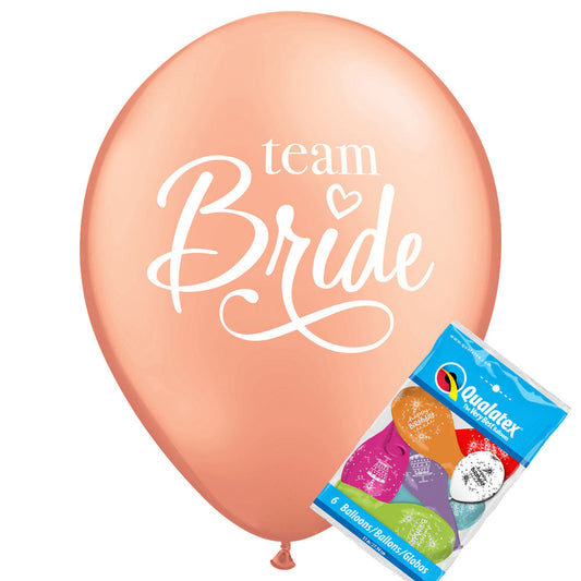 Team Bride Balloons pk6 - PartyFeverLtd