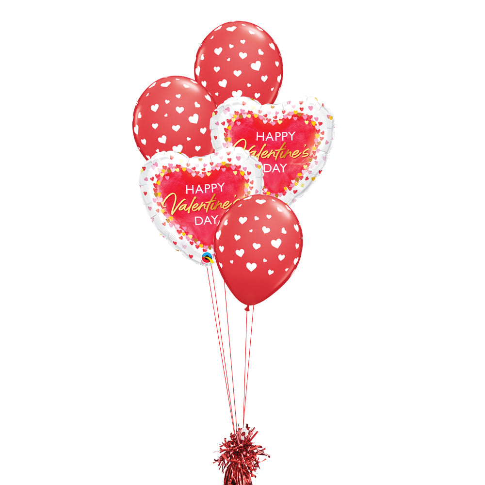 Watercolour Hearts Balloon Bouquet