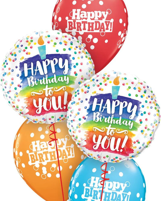 Happy Birthday To You Birthday Balloon Bouquet - PartyFeverLtd