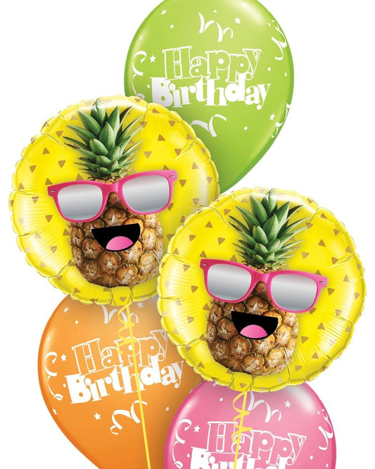 Mr Pineapple Birthday Balloon Bouquet - PartyFeverLtd