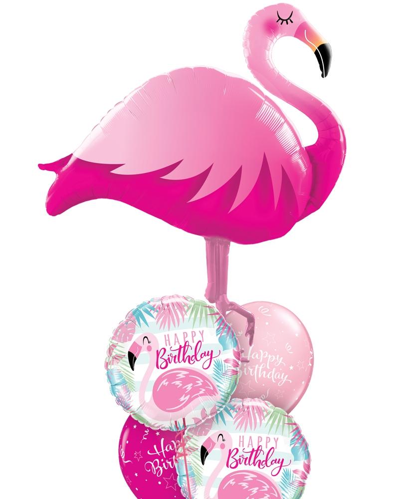 Classic Birthday Flamingo Balloon Bouquet - PartyFeverLtd