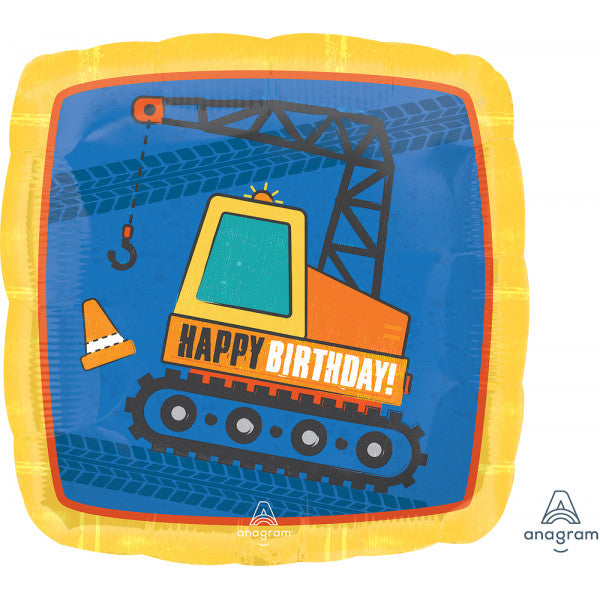 Construction Birthday Balloon