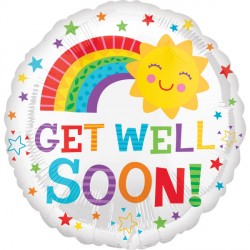 Get Well Sunshine Rainbow Balloon - PartyFeverLtd