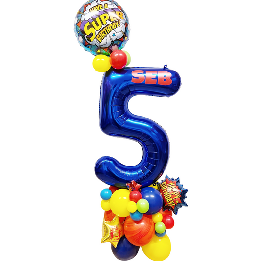 Age 5 Birthday Balloon Stack