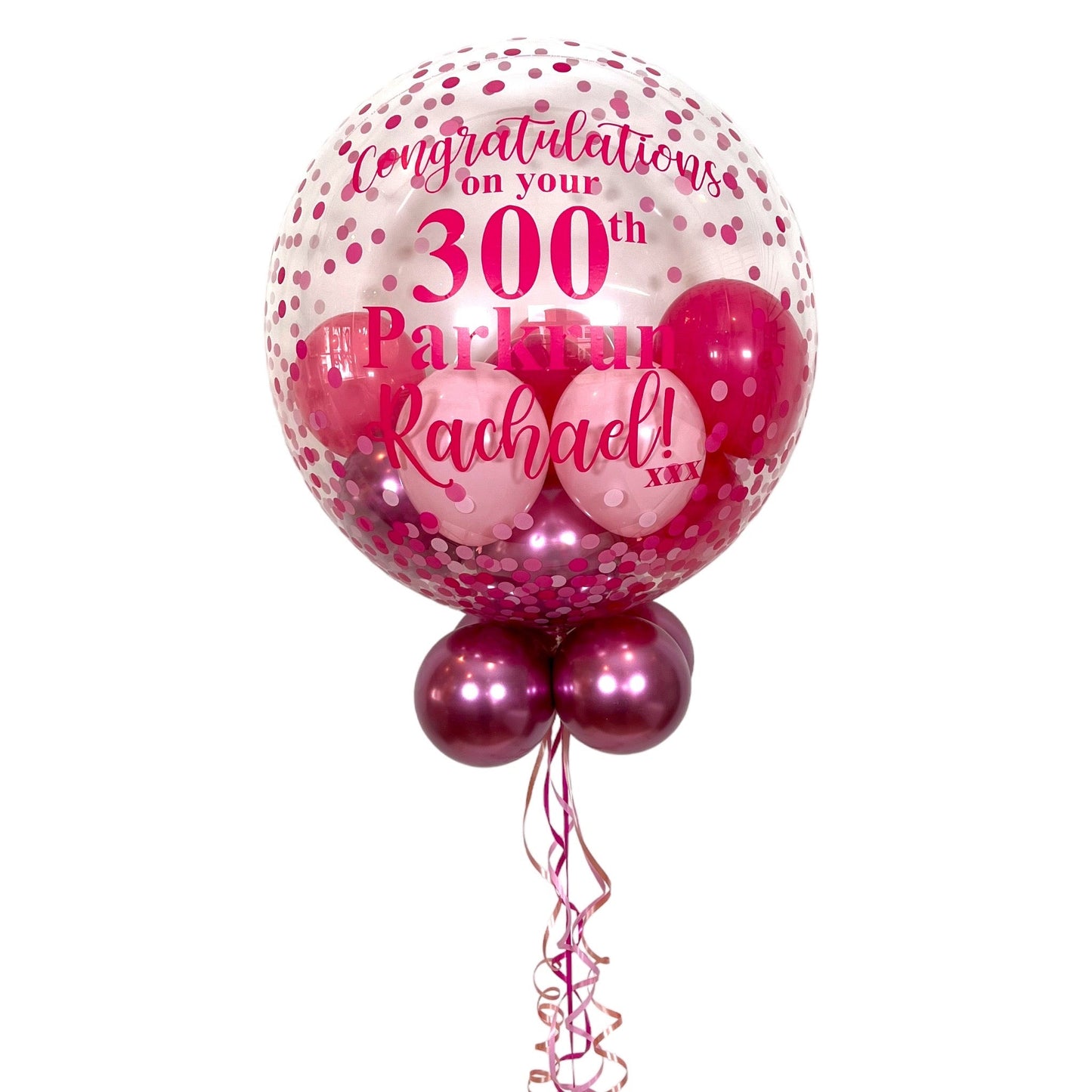 Pink Personalised Bubble Balloon