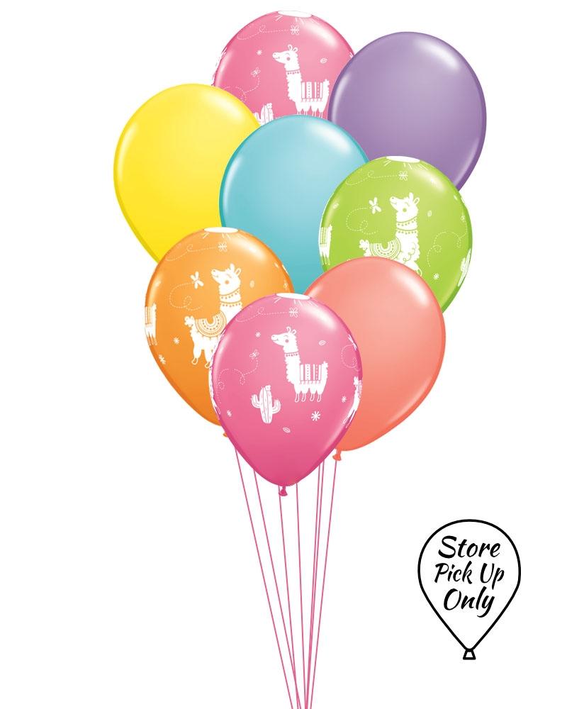 Llama Birthday Mix Balloons - PartyFeverLtd