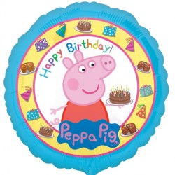 Peppa Pig Happy Birthday Balloon - PartyFeverLtd