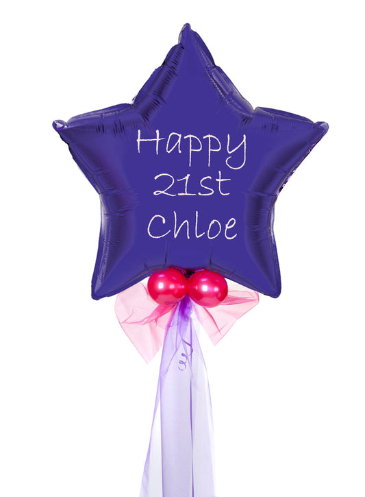 Personalised 36" Purple Star Balloon