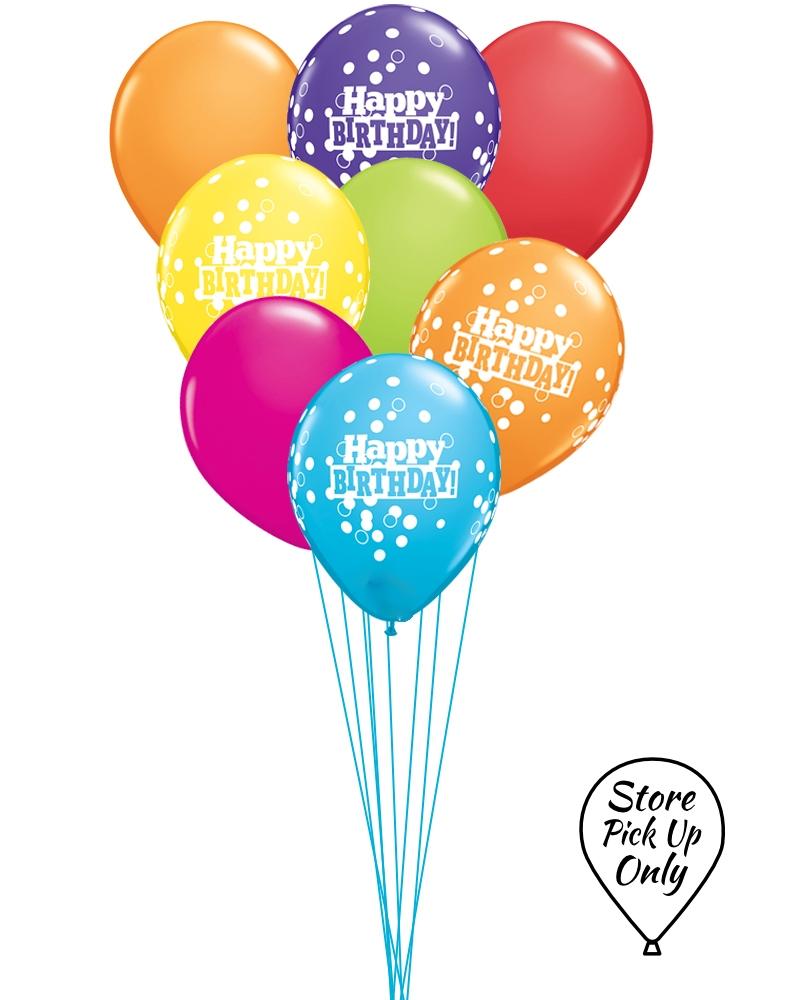 Rainbow Birthday Mix Party Balloons - PartyFeverLtd
