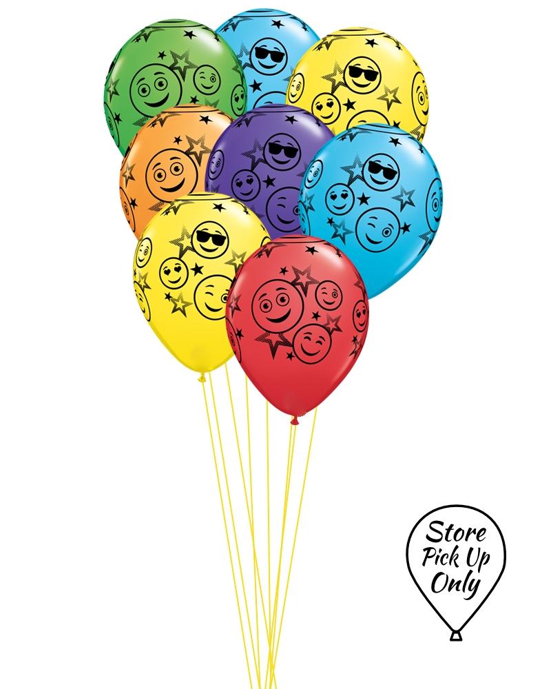 Smiley Face Mix Balloons - PartyFeverLtd